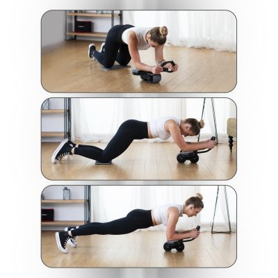 11. KA10 BLACK ABS WHEEL AUTOMATIC WHEEL FOR EXERCISING THE ABDOMINAL MUSCLES WITH SUPPORT