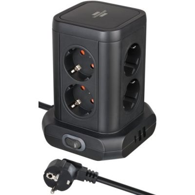 Brennenstuhl 1153560010 2 m power strip 8 x network sockets Indoor Black