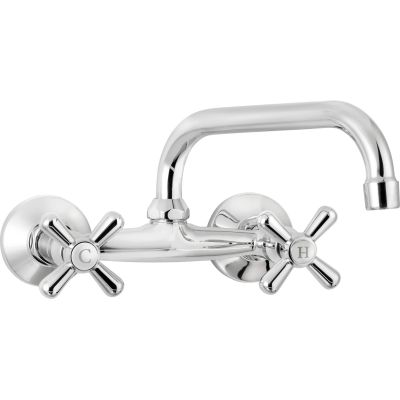 4. Deante Neo Symetrio wall-mounted washbasin tap, chrome BOS050D