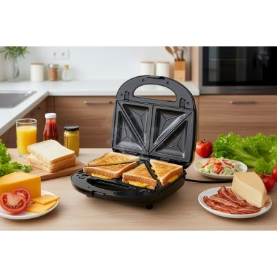 11. ELDOM MULTIFUNCTIONAL SANDWICH MAKER 5 IN 1 ST250 850W INTERCHANGEABLE PLATES: SANDWICH, GRILL, WAFFLES, NUTS, MINI DONUTS