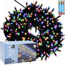 SOLAR STRING LIGHTS WITH 480 LEDS, 13 FUNCTIONS, USB, MULTICOLOUR