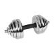 3. REBEL ACTIVE ADJUSTABLE CHROME DUMBBELLS IN CASE WITH BAR, SET 30 KG