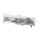 4. TV cabinet MARMO 2D1S1K 195x40xH47.5 white matt/white marble