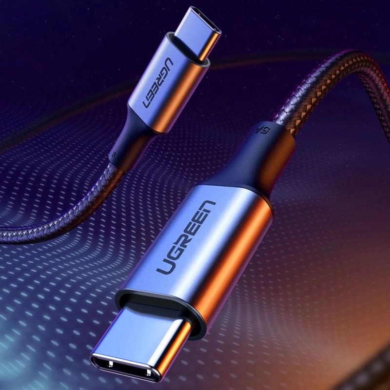 11. Ugreen US316 70427 USB-C - USB-C PD QC FCP cable 100W 5A 480Mb/s 1m - gray