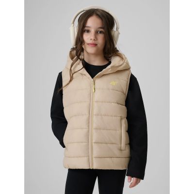 Girls' vest with synthetic filling 4F 4FJRSS26TVJAF396-83S