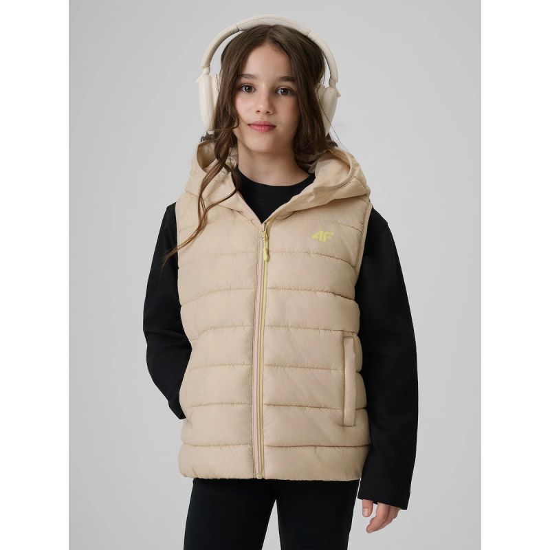 Girls' vest with synthetic filling 4F 4FJRSS26TVJAF396-83S