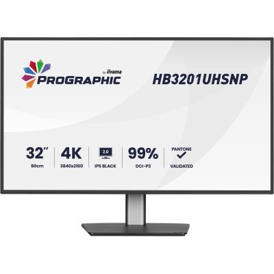 iiyama ProGraphic HB3201UHSNP-B1 computer monitor 80 cm (31.5") 3840 x 2160 px Black