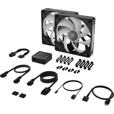 3. CORSAIR iCUE Link RX140 MAX RGB Starter Kit - Case Fan - 140mm - (Set of 2)