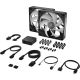 3. CORSAIR iCUE Link RX140 MAX RGB Starter Kit - Case Fan - 140mm - (Set of 2)