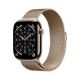 Apple Watch Series 11• GPS + Cellular 46mm Gold Titanium Case with Gold Milanese Loop - M/L