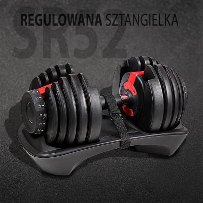 5. SR52 ADJUSTABLE DUMBBELL SET (2 PCS) + STR10 PRO HMS RACK