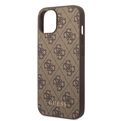 6. Guess GUHCP15MG4GFBR iPhone 15 Plus 6.7" brown/brown hard case 4G Metal Gold Logo