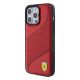 2. Ferrari Perforated Waves Metal Logo case for iPhone 15 Pro - red