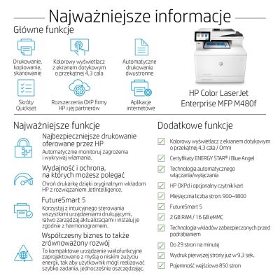 113. HP Color LaserJet Enterprise MFP M480f