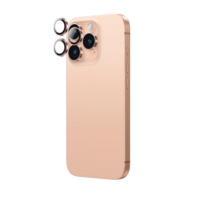 3. AmazingThing AR Aluminum 3 Lens Glass with Camera Lens Frame for iPhone 16 Pro / 16 Pro Max - Rose Gold