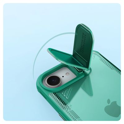 10. Nillkin Iceblade Prop Case with Lens Cover and Stand for iPhone 16e / 17e - Green