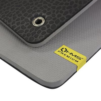 2. HMS Premium MFK02 Grey-Black Club Fitness Mat with Holes