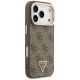 4. Guess 4G PU Triangle Logo & Stand Camera MagSafe Case for iPhone 18 Pro / 17 Pro – brown