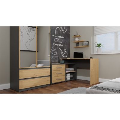 5. DANY CORNER DESK ANTHRACITE ARTISAN SET