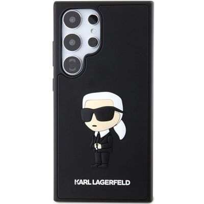 3. Karl Lagerfeld 3D Rubber Ikonik Case for Samsung Galaxy S24 Ultra - Black