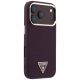 4. Guess Grained Triangle Logo MagSafe case for iPhone 18 Pro / 17 Pro - burgundy
