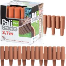 GARDEN PALISADE LAWN EDGE 270CM IPAL 5 TERRACOTTA