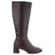2. Women's brown leather high-heeled boots Sergio Leone KZ-31-S