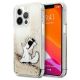 Karl Lagerfeld Liquid Glitter Choupette Fun Case for iPhone 13 / 13 Pro - Transparent Gold