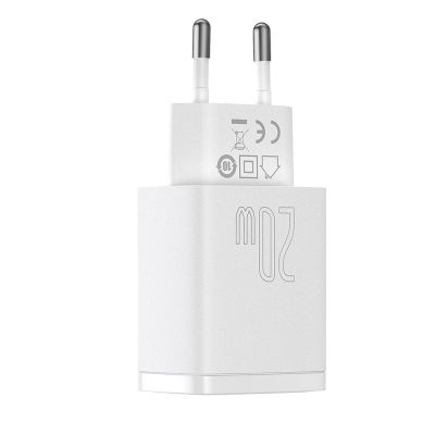3. Baseus Compact fast charger USB / USB Type C 20W 3A Power Delivery Quick Charge 3.0 white (CCXJ-B02)