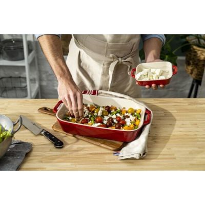6. Set of 3 rectangular ceramic dishes STAUB 40508-171-0 - red
