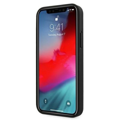 5. BMW Leather Curve Perforate Case for iPhone 12 mini - Black