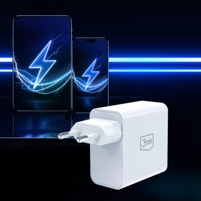 7. 3mk FlowPower 45W 1A1C PD3.0 QC4+ Wall Charger - White