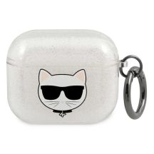 Karl Lagerfeld Glitter Choupette case for AirPods 3 - silver