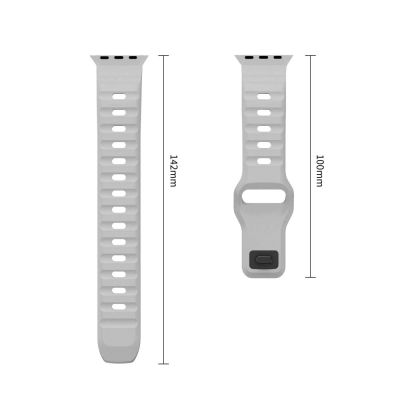 3. Tech-Protect Silicone Line Strap for Apple Watch 44 / 45 / 46 / 49 mm - Gray