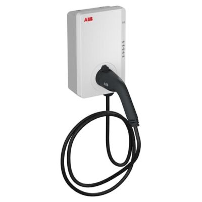 ABB Terra AC W22-G5-R-C-0 wallbox charging station, Type 2, 22 kW, 5 m cable, 3-phase/32 A power supply, Bluetooth, Wi-Fi, Ethernet, with RFID reader, GSM/4G modem