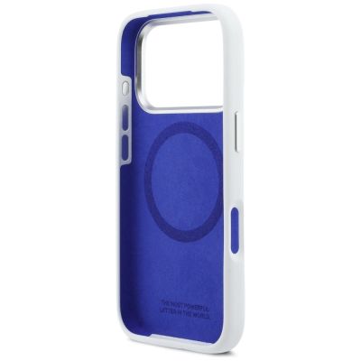 7. BMW M Silicon Horizontal Line MagSafe Case for iPhone 17 Pro - White