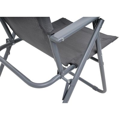 14. CAMPING CHAIR WITH ARMRESTS 61x66x65-108CM FOLDING DARK GRAY ENERO CAMP - 2nd QUALITY
