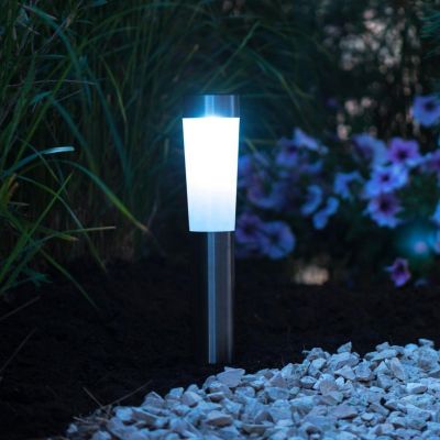 4. SOLAR LAMP 2 LED HEIGHT 56CM INOX GRUNDIG