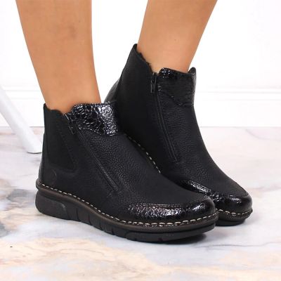 37. Comfortable, insulated ankle boots with zippers Rieker W RKR555