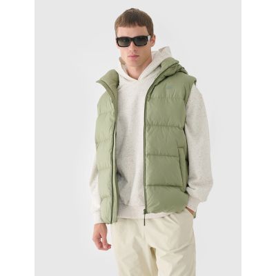 Men's down vest with natural filling 4F 4FWAW24TVJAM148-43S