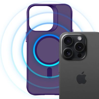 13. 3mk Smoke MagCase for iPhone 16 Pro Max - Purple-Translucent