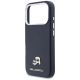 6. Karl Lagerfeld Karl & Choupette Head Pins Saffiano MagSafe Case for iPhone 17 Pro Max - Blue
