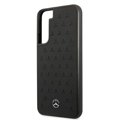 6. Mercedes Leather Stars Pattern Case for Samsung Galaxy S22+ - Black