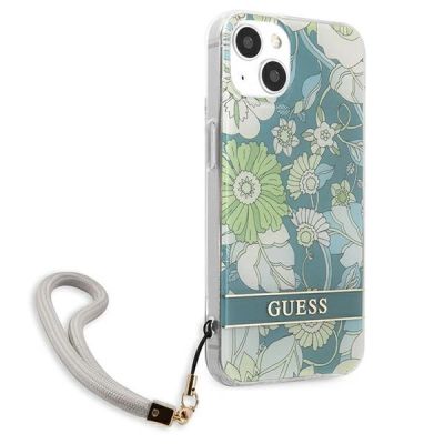 4. Guess GUHCP13MHFLSN iPhone 13 6.1" green/green hardcase Flower Strap