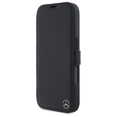 2. Mercedes Leather Wood Imitation iPhone 16 Pro Max Case - Black