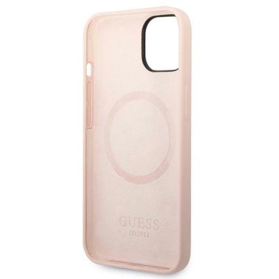 7. Guess GUHMP14MSBPLP iPhone 14 Plus 6.7 "pink / pink hard case Silicone Logo Plate MagSafe