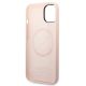 7. Guess GUHMP14MSBPLP iPhone 14 Plus 6.7 "pink / pink hard case Silicone Logo Plate MagSafe