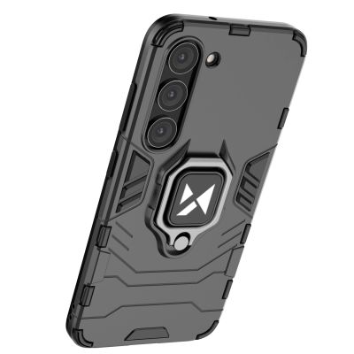 19. Wozinsky Ring Armor case for Samsung Galaxy S23+ armored cover magnetic holder ring black