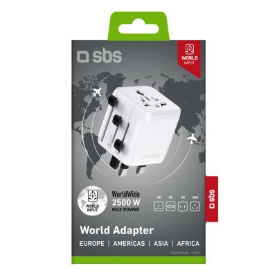 2. SBS TEADAPTUNI universal travel adapter - white