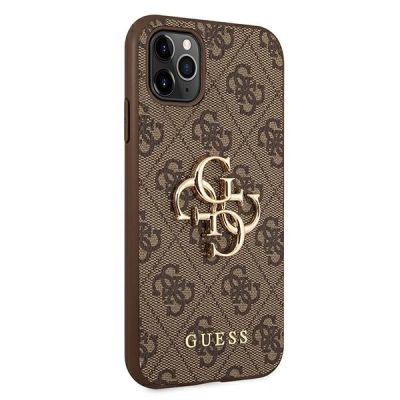 4. Guess 4G Big Metal Logo Case for iPhone 11 Pro Max - Brown